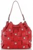 Vittoria Gotti Modna Torebka Skórzana Unikatowy Shopper Made in Italy Czerwona